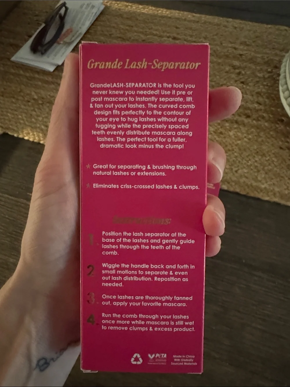 Grande Cosmetics Pink Conditioning Mascara & Lash Separator Set